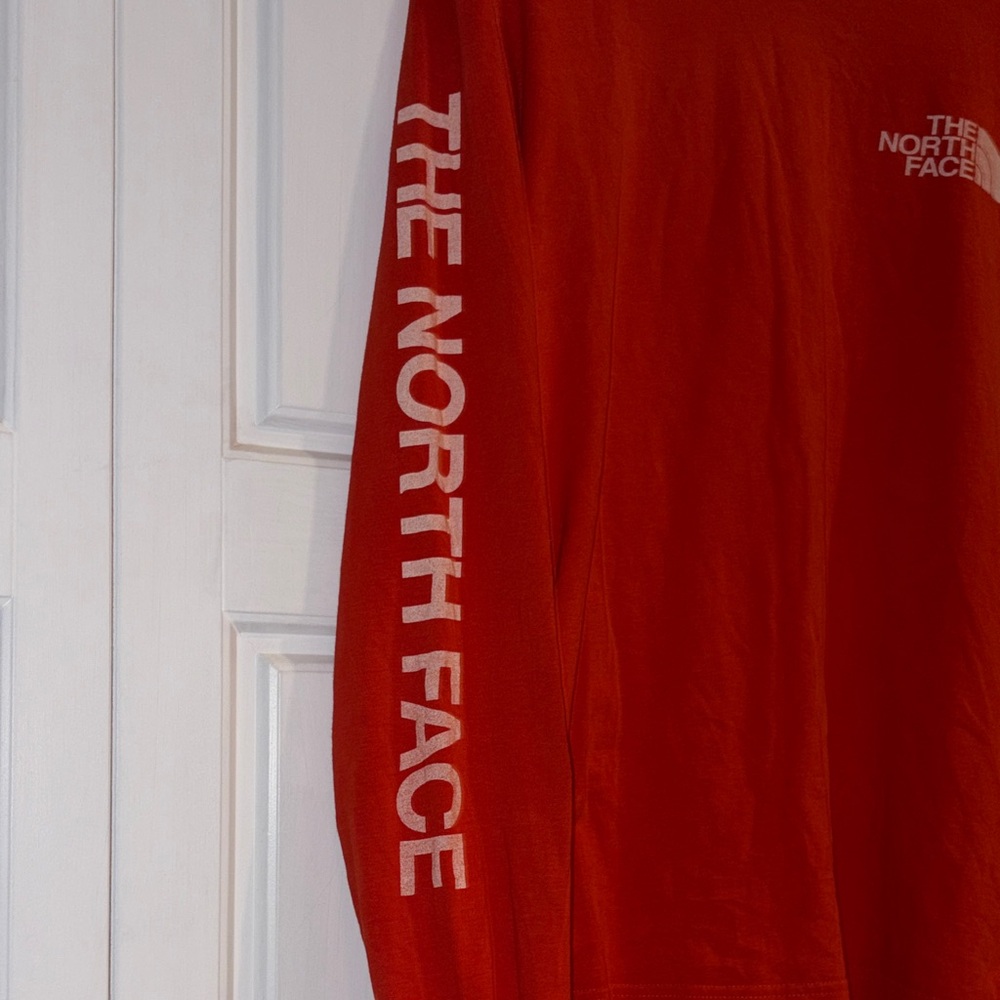 The North Face Red Long Sleeve Logo Shirt (as-is) - Picture 3 of 5